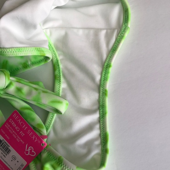 Victoria’s Secret Two Piece Green and White Padded Bathing Suit Size XS - Picture 8 of 8